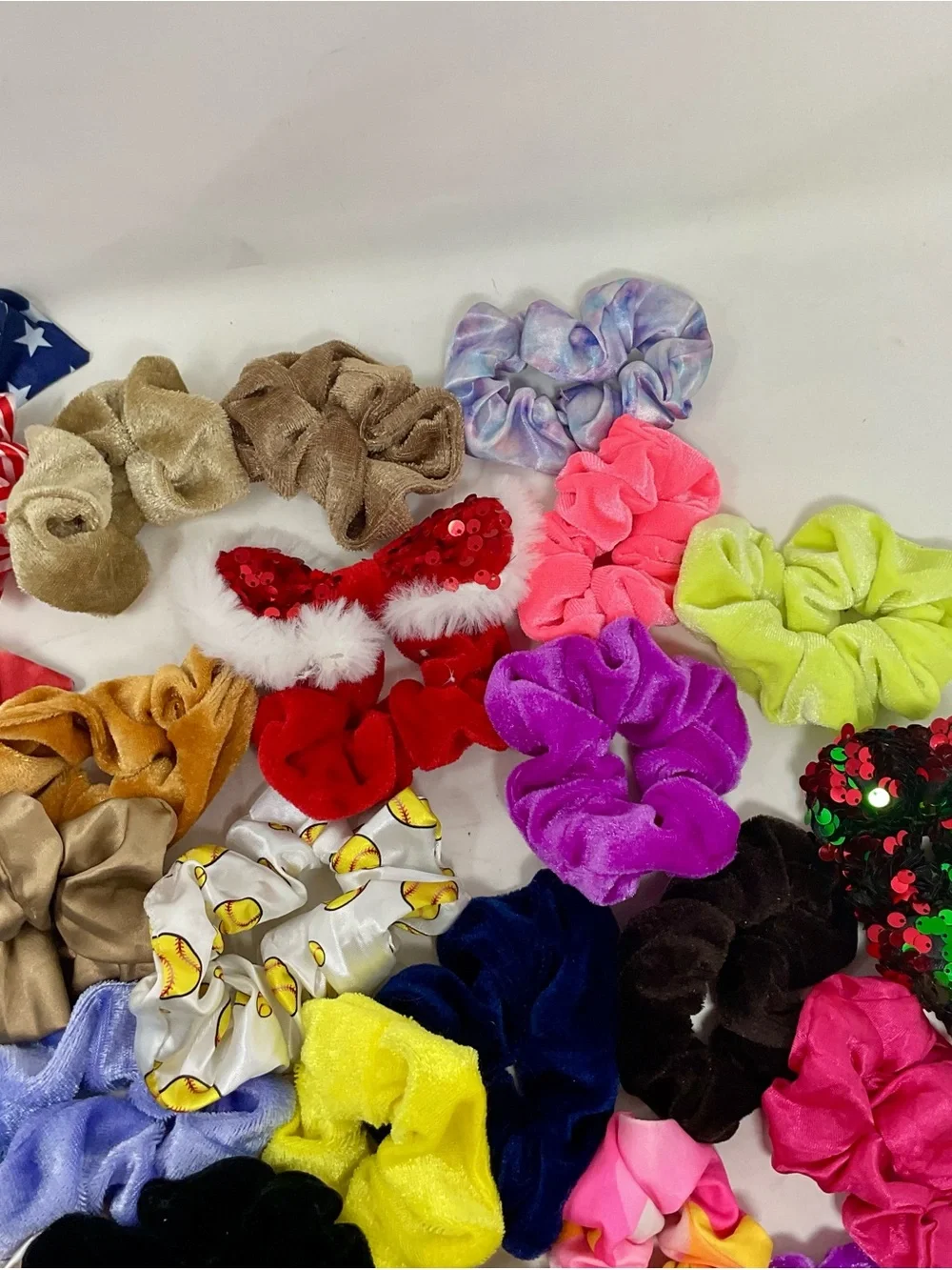 Colorful Assorted Hair Scrunchies Set